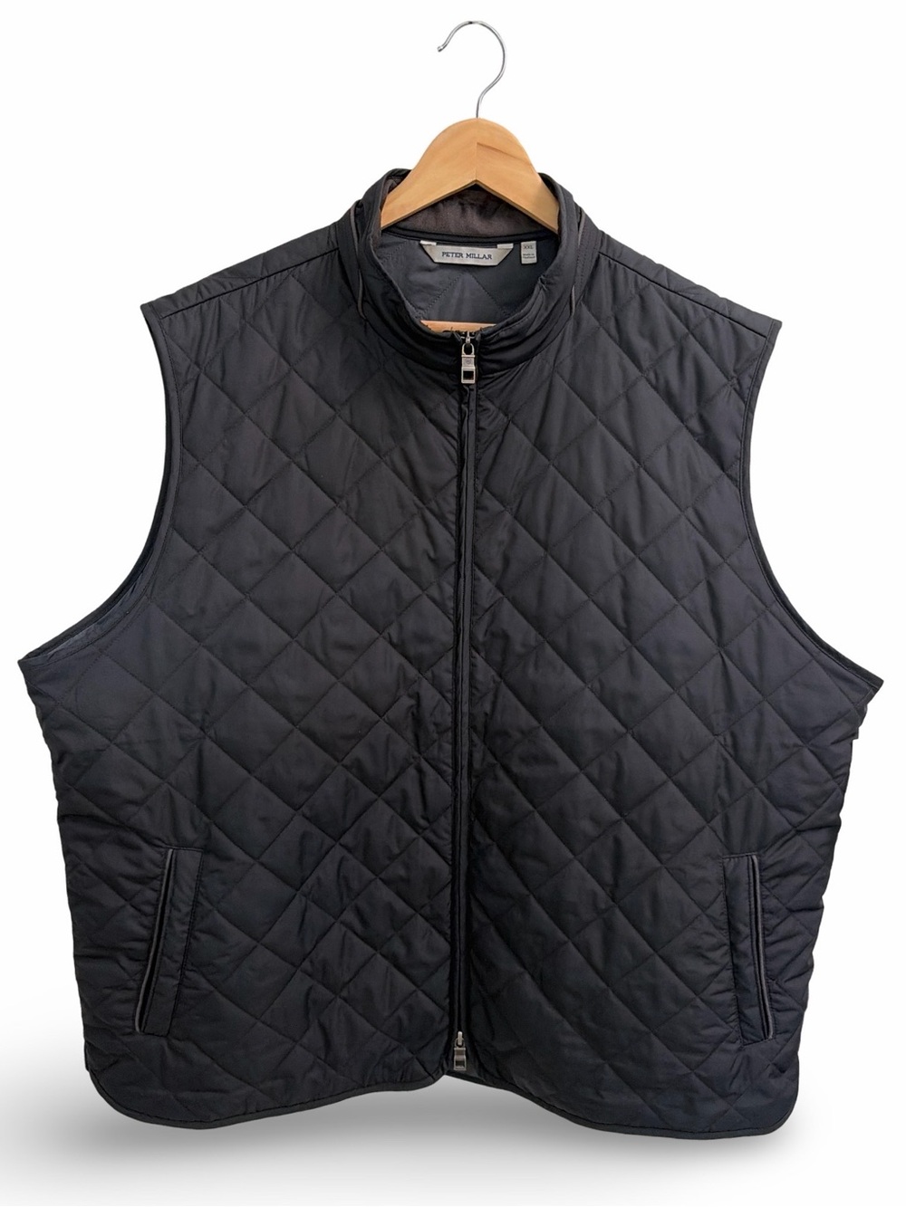 Peter Millar Essex Vest Black Quilted Black Vest Lightweight Layering Size XXL - Picture 4 of 13